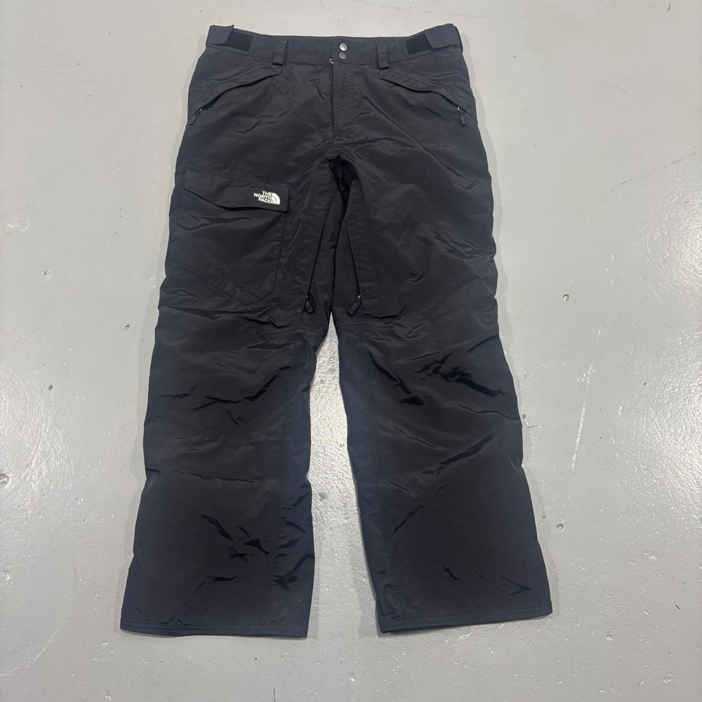 The North Face HyVent Black Ski Snowboard Pants Mens Large Cargo Waterproof